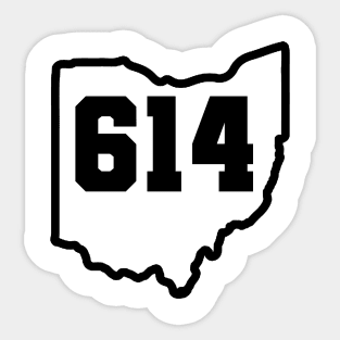614 ohio columbus Sticker